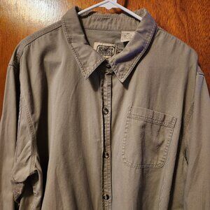 Women's 3XL CE Schmidt Workwear For Her Gray Long Sleeve Button Down Shirt